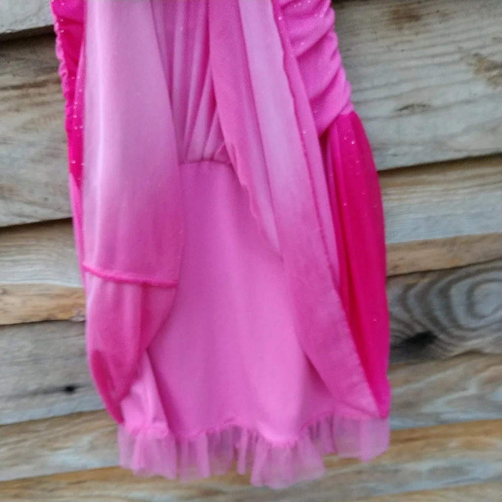 SOLD 🧚Girls Formal Dress Pink with Ribbon & Bow Fully Lined Size 12 Philly - Picture 7 of 10